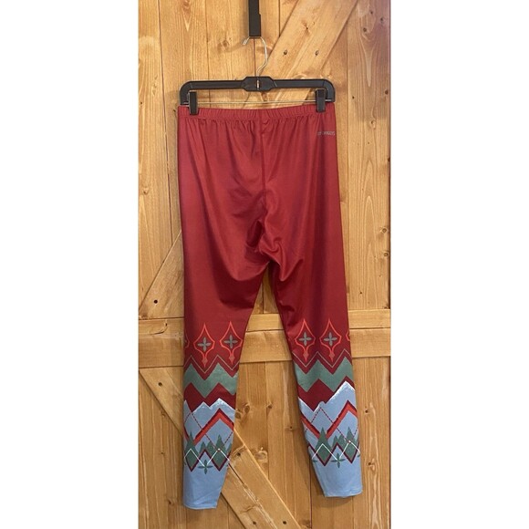 NWT Hot Chillys Micro Elite Chamois Leggings Frost Flower Red Women’s Large New - Picture 3 of 13